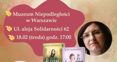 Spotkanie autorskie z Beatą Agopsowicz - Warszawa